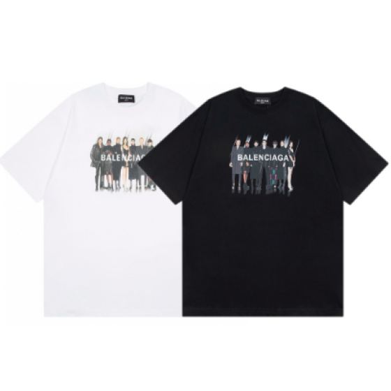 Balenciaga portrait print short-sleeved shirt